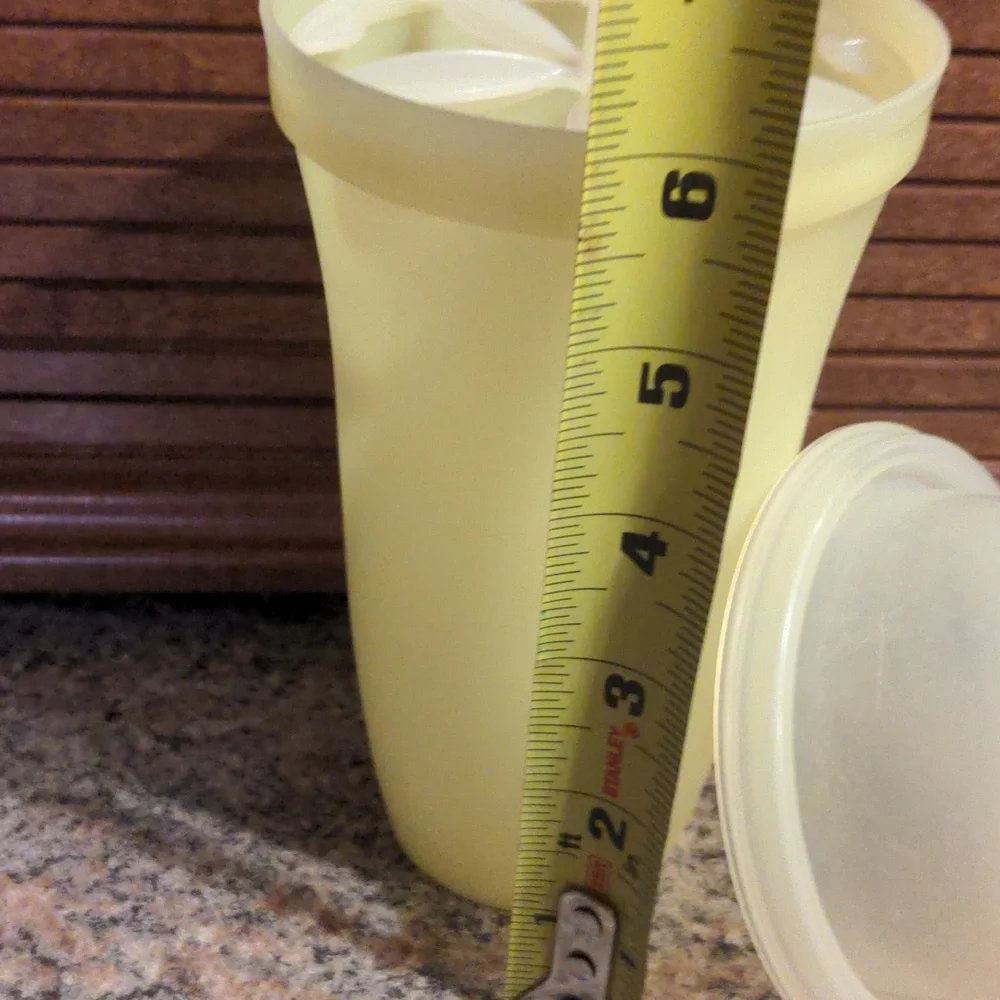 Vintage Tupperware Shelf Saver 1243-6 and Tupperware Gravy Shaker Cup 844-3